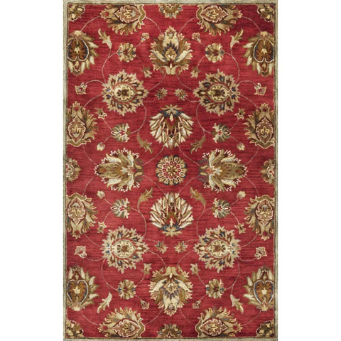 3' x 5' Wool Red Area Rug Homeroots.co