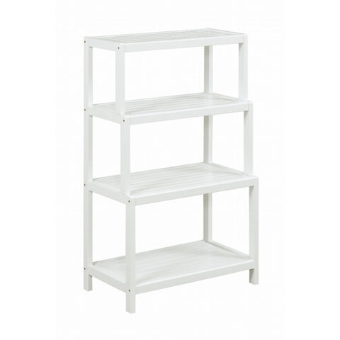 37" Bookcase with 4 Shelves in White Homeroots.co