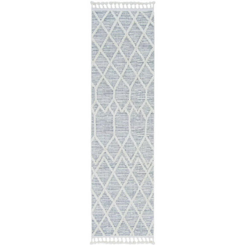 39" X 59" Ivory  Grey Polyester Rug Homeroots.co