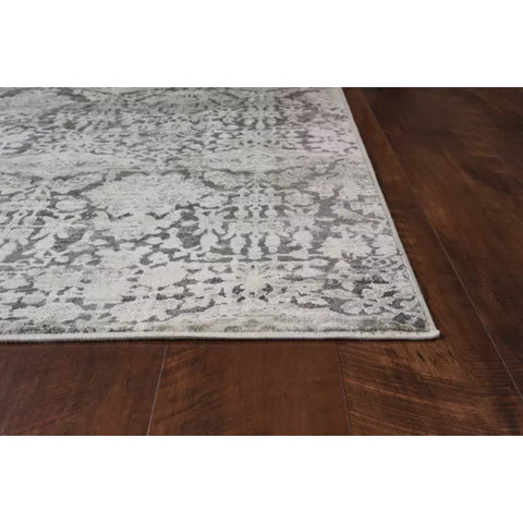26" X 90" Grey Polyester or  Viscose Rug Homeroots.co