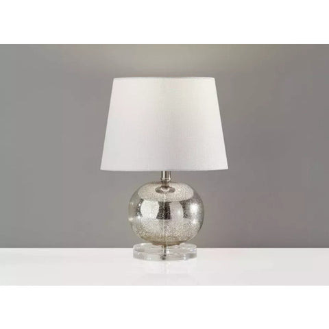 10" X 10" X 15" Silver  Table Lamp Homeroots.co