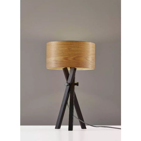 Architectonic Black Wood Tripod Table Lamp Homeroots.co