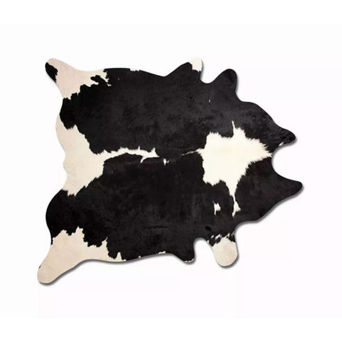 Black and White Genuine Cowhide Area Rug Homeroots.co