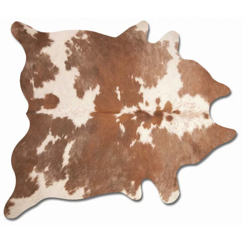 72" x 84" Brown and White, Cowhide - Rug Homeroots.co