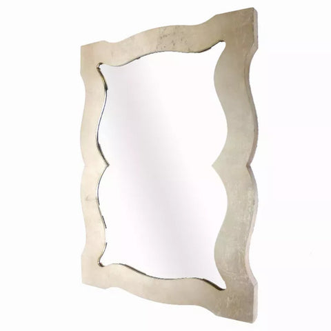 40" x 30" x 1.5" Silver/Gold Wooden Frame - Cosmetic Mirror Homeroots.co
