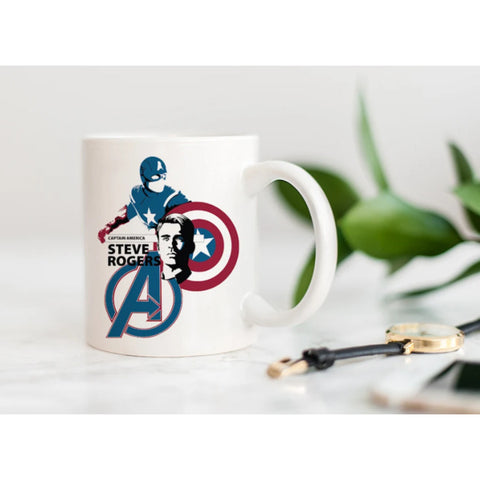 Hero Inspired Coffee Mug - Captain | By Trebreh Designs - Gold Plated Handle Trebreh Designs