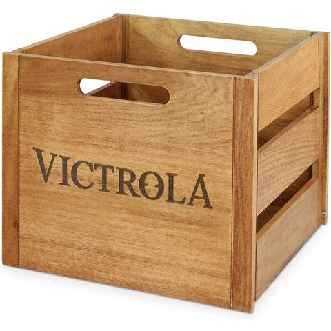 Innovative Technology INN-VA-20 Victrola Wooden Record And Vinyl Crate Innovative Technology