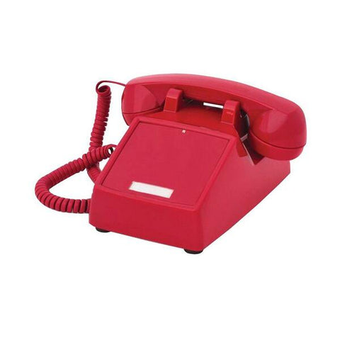 Cortelco ITT-2500NDL-RD 250047-vba-ndl Red Desk No Dial Cortelco