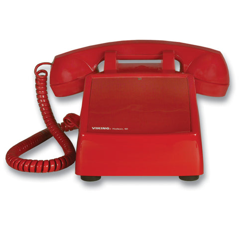Viking Electronics VK-K-1500P-D No Dial Desk Phone - Red Viking Electronics