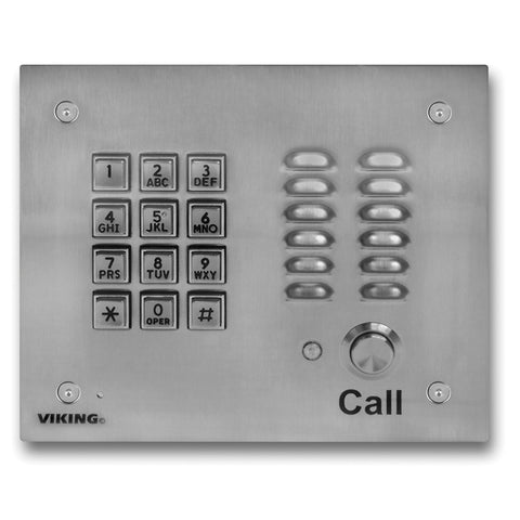 Viking Electronics VK-K-1700-3EWP Ss Handsfree Phone W/ Key Pad Viking Electronics