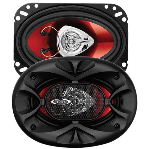 Boss 4X6" Speaker 2-Way red poly injection cone Boss Audio