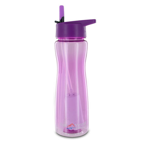 Aqua Vessel Ultra Lite Tritan 25oz Water Bottle - 100 Gal Filter, Violet Eco Vessel