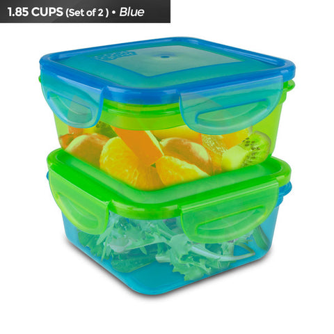 Cool Gear Air Tight Food Storage Lunch Box 1.85 CUP BPA-free 2-Pack Cool Gear