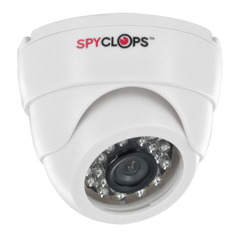 Spyclops SPY-MINIDOMEW2P CCTV Indoor Dome Style Security Camera, White Spyclops