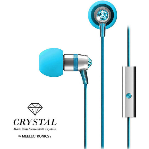 MEE Audio Crystal In-Ear Wired Headphones Turquoise M11J-TQ Mee Audio