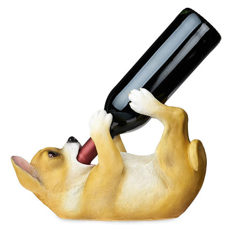 True Chihuahua Polyresin Set of 1, Multicolor, Holds 1 Standard Wine Bottle Holders TRUE